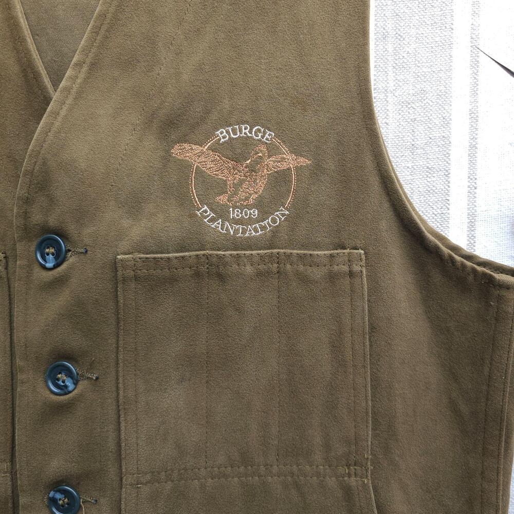 Filson Moleskin Cruiser Vest Mens 40 Style 820 Olive Brushed Cotton Duck Hunting - Picture 3 of 15
